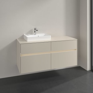 Villeroy & Boch Collaro Waschtischunterschrank 120 x 54,8 cm , mit LED-Beleuchtung, mit 4 Auszügen