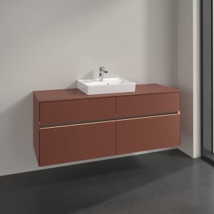Villeroy & Boch Collaro Waschtischunterschrank 140 x 54,8 cm , mit LED-Beleuchtung, mit 4 Auszügen