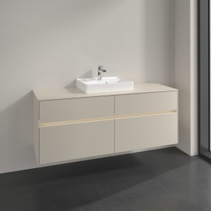 Villeroy & Boch Collaro Waschtischunterschrank 140 x 54,8 cm , mit LED-Beleuchtung, mit 4 Auszügen