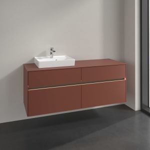 Villeroy & Boch Collaro Waschtischunterschrank 140 x 54,8 cm , mit LED-Beleuchtung, mit 4 Auszügen
