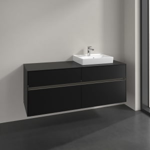 Villeroy & Boch Collaro Waschtischunterschrank 140 x 54,8 cm , mit LED-Beleuchtung, mit 4 Auszügen