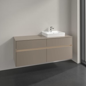 Villeroy & Boch Collaro Waschtischunterschrank 140 x 54,8 cm , mit LED-Beleuchtung, mit 4 Auszügen