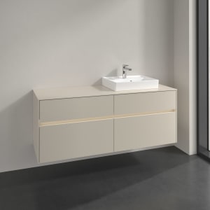 Villeroy & Boch Collaro Waschtischunterschrank 140 x 54,8 cm , mit LED-Beleuchtung, mit 4 Auszügen