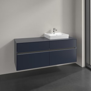 Villeroy & Boch Collaro Waschtischunterschrank 140 x 54,8 cm , mit LED-Beleuchtung, mit 4 Auszügen