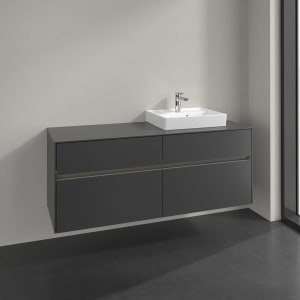 Villeroy & Boch Collaro Waschtischunterschrank 140 x 54,8 cm , mit LED-Beleuchtung, mit 4 Auszügen