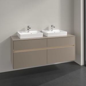 Villeroy & Boch Collaro Waschtischunterschrank 140 x 54,8 cm , mit LED-Beleuchtung, mit 4 Auszügen