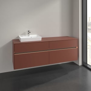 Villeroy & Boch Collaro Waschtischunterschrank 160 x 54,8 cm , mit LED-Beleuchtung, mit 4 Auszügen