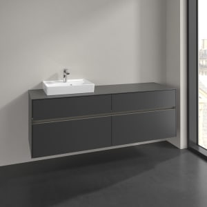 Villeroy & Boch Collaro Waschtischunterschrank 160 x 54,8 cm , mit LED-Beleuchtung, mit 4 Auszügen