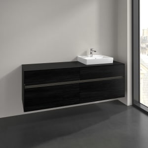 Villeroy & Boch Collaro Waschtischunterschrank 160 x 54,8 cm , mit LED-Beleuchtung, mit 4 Auszügen