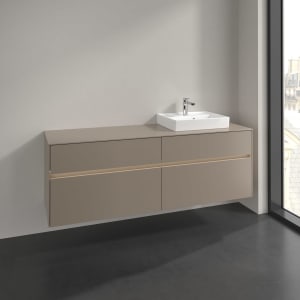 Villeroy & Boch Collaro Waschtischunterschrank 160 x 54,8 cm , mit LED-Beleuchtung, mit 4 Auszügen