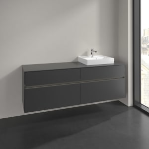 Villeroy & Boch Collaro Waschtischunterschrank 160 x 54,8 cm , mit LED-Beleuchtung, mit 4 Auszügen