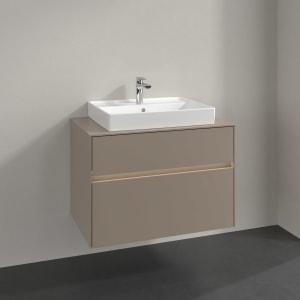 Villeroy & Boch Collaro Waschtischunterschrank 80 x 54,8 cm , mit LED-Beleuchtung, mit 2 Auszügen