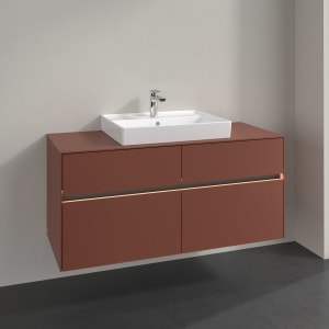 Villeroy & Boch Collaro Waschtischunterschrank 120 x 54,8 cm , mit LED-Beleuchtung, mit 4 Auszügen