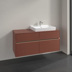 Villeroy & Boch Collaro Waschtischunterschrank 120 x 54,8 cm , mit LED-Beleuchtung, mit 4 Auszügen