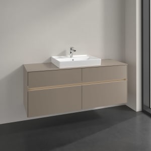 Villeroy & Boch Collaro Waschtischunterschrank 140 x 54,8 cm , mit LED-Beleuchtung, mit 4 Auszügen