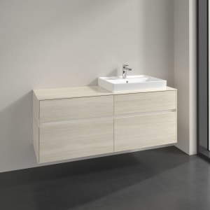 Villeroy & Boch Collaro Waschtischunterschrank 140 x 54,8 cm , mit LED-Beleuchtung, mit 4 Auszügen