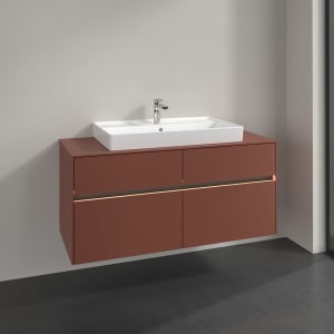 Villeroy & Boch Collaro Waschtischunterschrank 120 x 54,8 cm , mit LED-Beleuchtung, mit 4 Auszügen
