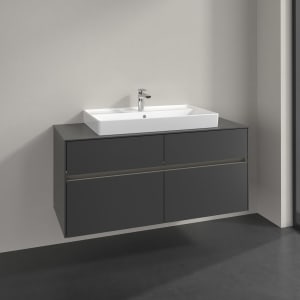 Villeroy & Boch Collaro Waschtischunterschrank 120 x 54,8 cm , mit LED-Beleuchtung, mit 4 Auszügen