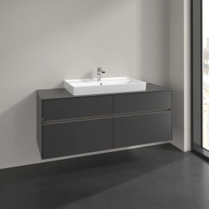 Villeroy & Boch Collaro Waschtischunterschrank 140 x 54,8 cm , mit LED-Beleuchtung, mit 4 Auszügen
