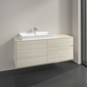 Villeroy & Boch Collaro Waschtischunterschrank 140 x 54,8 cm , mit LED-Beleuchtung, mit 4 Auszügen