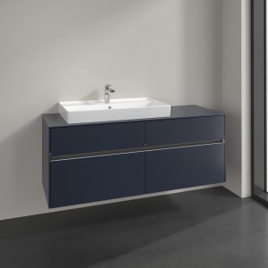 Villeroy & Boch Collaro Waschtischunterschrank 140 x 54,8 cm , mit LED-Beleuchtung, mit 4 Auszügen