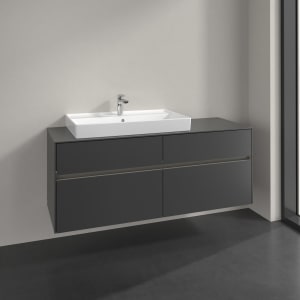 Villeroy & Boch Collaro Waschtischunterschrank 140 x 54,8 cm , mit LED-Beleuchtung, mit 4 Auszügen
