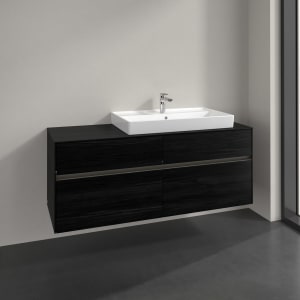 Villeroy & Boch Collaro Waschtischunterschrank 140 x 54,8 cm , mit LED-Beleuchtung, mit 4 Auszügen