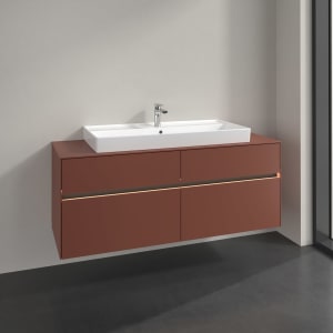 Villeroy & Boch Collaro Waschtischunterschrank 140 x 54,8 cm , mit LED-Beleuchtung, mit 4 Auszügen