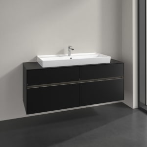 Villeroy & Boch Collaro Waschtischunterschrank 140 x 54,8 cm , mit LED-Beleuchtung, mit 4 Auszügen
