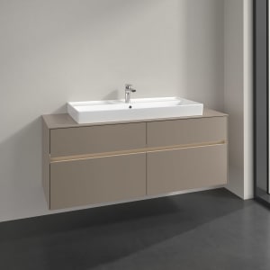 Villeroy & Boch Collaro Waschtischunterschrank 140 x 54,8 cm , mit LED-Beleuchtung, mit 4 Auszügen