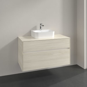 Villeroy & Boch Collaro Waschtischunterschrank 100 x 54,8 cm , mit LED-Beleuchtung, mit 2 Auszügen