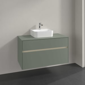 Villeroy & Boch Collaro Waschtischunterschrank 100 x 54,8 cm , mit LED-Beleuchtung, mit 2 Auszügen