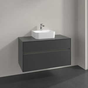 Villeroy & Boch Collaro Waschtischunterschrank 100 x 54,8 cm , mit LED-Beleuchtung, mit 2 Auszügen