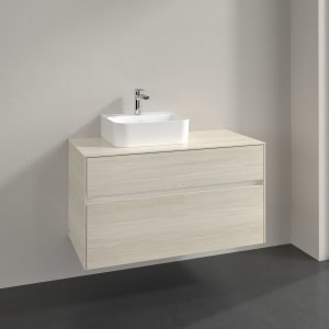 Villeroy & Boch Collaro Waschtischunterschrank 100 x 54,8 cm , mit LED-Beleuchtung, mit 2 Auszügen