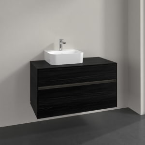 Villeroy & Boch Collaro Waschtischunterschrank 100 x 54,8 cm , mit LED-Beleuchtung, mit 2 Auszügen