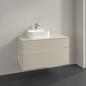 Villeroy & Boch Collaro Waschtischunterschrank 100 x 54,8 cm , mit LED-Beleuchtung, mit 2 Auszügen