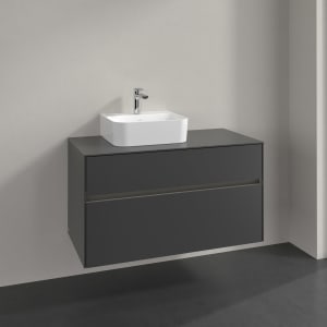 Villeroy & Boch Collaro Waschtischunterschrank 100 x 54,8 cm , mit LED-Beleuchtung, mit 2 Auszügen