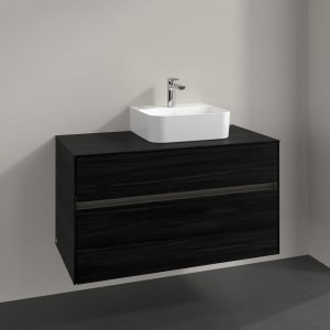 Villeroy & Boch Collaro Waschtischunterschrank 100 x 54,8 cm , mit LED-Beleuchtung, mit 2 Auszügen