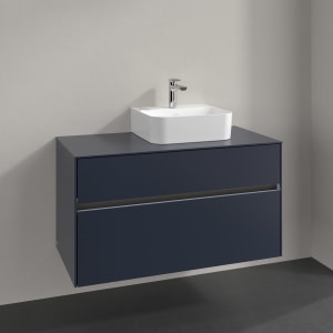 Villeroy & Boch Collaro Waschtischunterschrank 100 x 54,8 cm , mit LED-Beleuchtung, mit 2 Auszügen