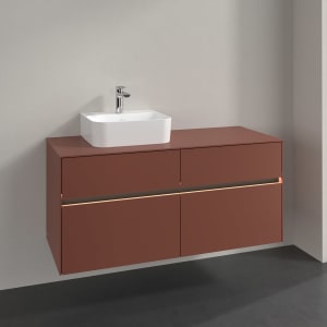 Villeroy & Boch Collaro Waschtischunterschrank 120 x 54,8 cm , mit LED-Beleuchtung, mit 4 Auszügen