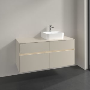 Villeroy & Boch Collaro Waschtischunterschrank 120 x 54,8 cm , mit LED-Beleuchtung, mit 4 Auszügen
