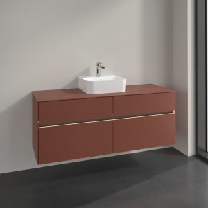 Villeroy & Boch Collaro Waschtischunterschrank 140 x 54,8 cm , mit LED-Beleuchtung, mit 4 Auszügen