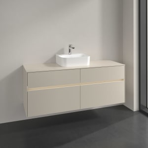 Villeroy & Boch Collaro Waschtischunterschrank 140 x 54,8 cm , mit LED-Beleuchtung, mit 4 Auszügen