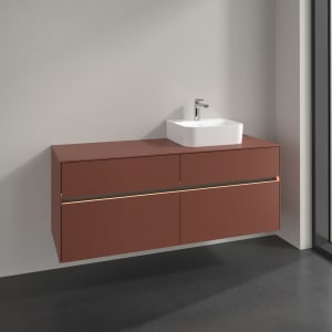 Villeroy & Boch Collaro Waschtischunterschrank 140 x 54,8 cm , mit LED-Beleuchtung, mit 4 Auszügen