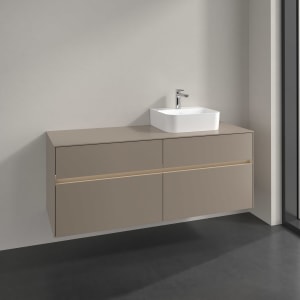 Villeroy & Boch Collaro Waschtischunterschrank 140 x 54,8 cm , mit LED-Beleuchtung, mit 4 Auszügen
