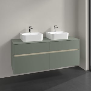 Villeroy & Boch Collaro Waschtischunterschrank 140 x 54,8 cm , mit LED-Beleuchtung, mit 4 Auszügen