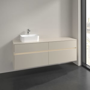 Villeroy & Boch Collaro Waschtischunterschrank 160 x 54,8 cm , mit LED-Beleuchtung, mit 4 Auszügen