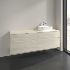 Villeroy & Boch Collaro Waschtischunterschrank 160 x 54,8 cm , mit LED-Beleuchtung, mit 4 Auszügen