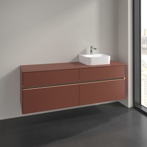 Villeroy & Boch Collaro Waschtischunterschrank 160 x 54,8 cm , mit LED-Beleuchtung, mit 4 Auszügen