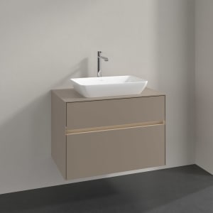 Villeroy & Boch Collaro Waschtischunterschrank 80 x 54,8 cm , mit LED-Beleuchtung, mit 2 Auszügen